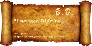 Biswanger Diána névjegykártya